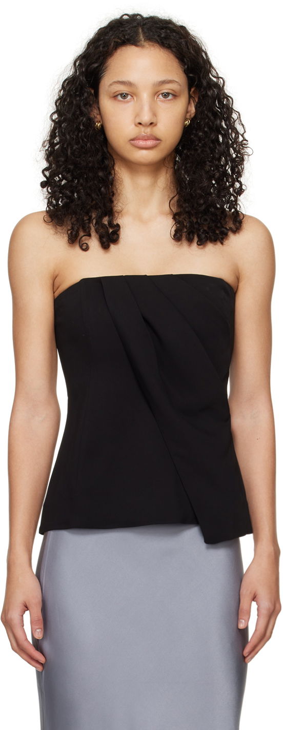 Безрукавка Anine Bing Draped Bandeau Top чорний | A-07-9820-000