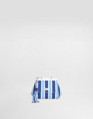 Сумочка Dolce & Gabbana Dolce & Gabbana Sicily Canvas Crossbody Bag With Striped Print Синій | EB0003AD591HC5KW, 0