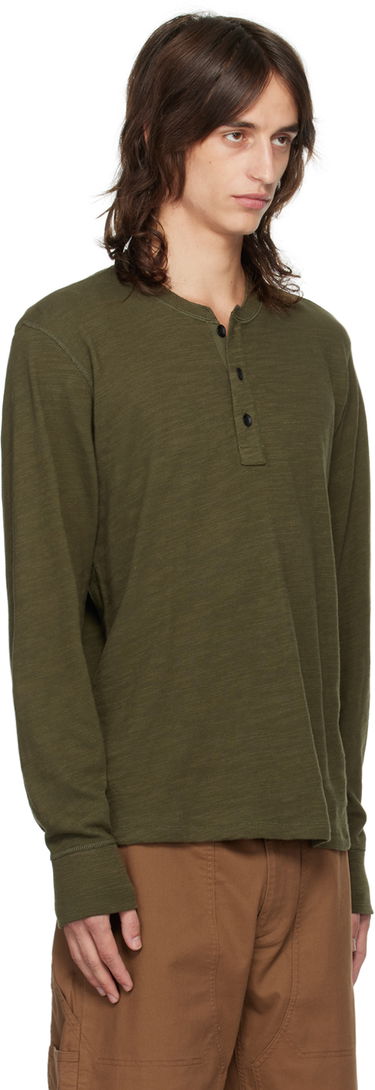 Футболка rag & bone Rag & Bone Classic Flame Henley Зелений | MBC22FT037TL37, 1
