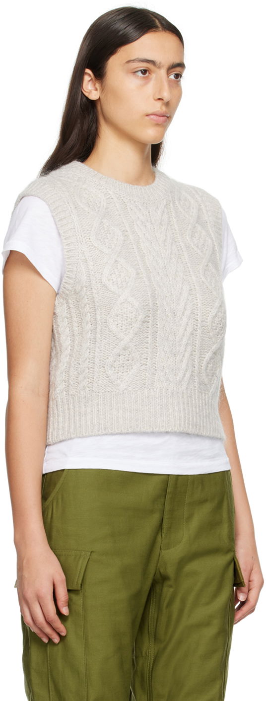 Cветр rag & bone rag & bone Brody Knit Vest Сірий | WAS23F035SL35, 1