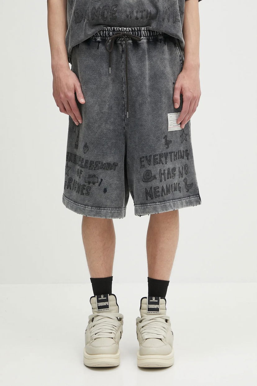 Шорти Maison MIHARA YASUHIRO Maison MIHARA YASUHIRO Bleached Shorts Сірий | A14SP544