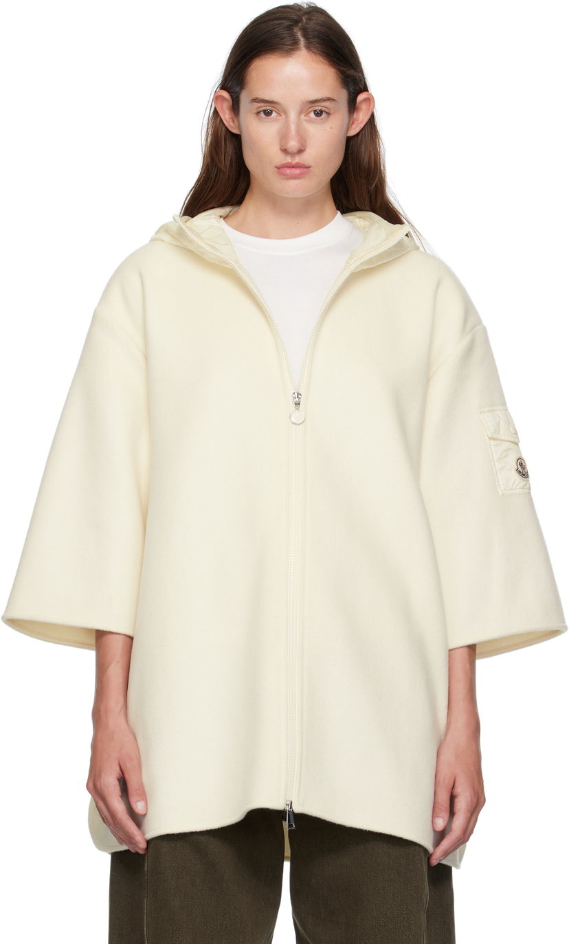 Куртка Moncler Moncler Wool Cape Jacket білий | K20933G00002M7148