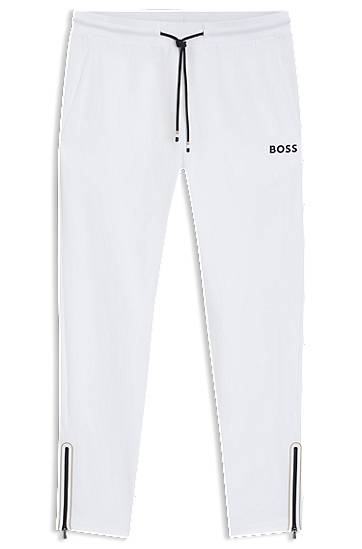 Спортивні штани BOSS BOSS Active Stretch-Gabardine Tracksuit Bottoms with Thermoregulating Technology білий | 50542940