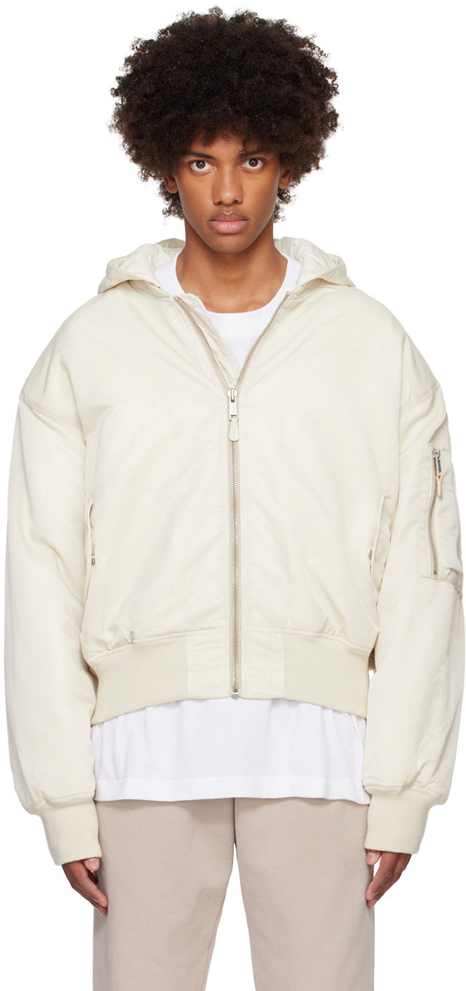 Куртка бомбер Entire Studios Hooded Broad Bomber Jacket білий | ES2539IV