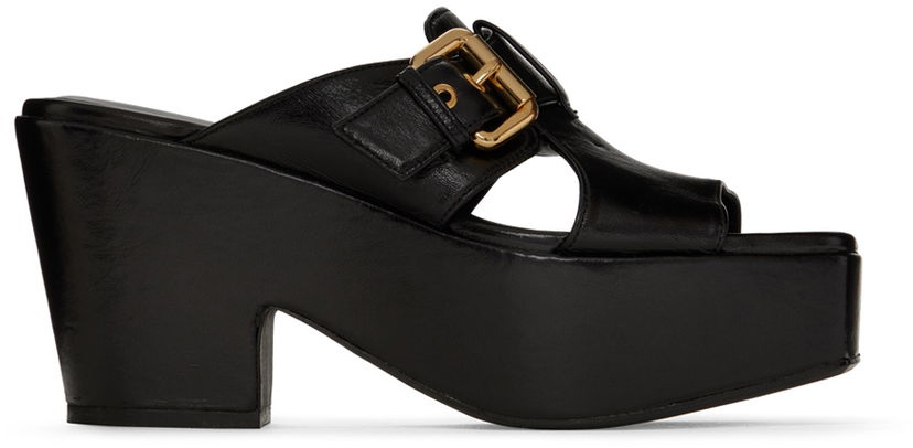 Одяг BY FAR BY FAR Lenka Platform Heeled Sandals чорний | 22SSLNKMBLGLS