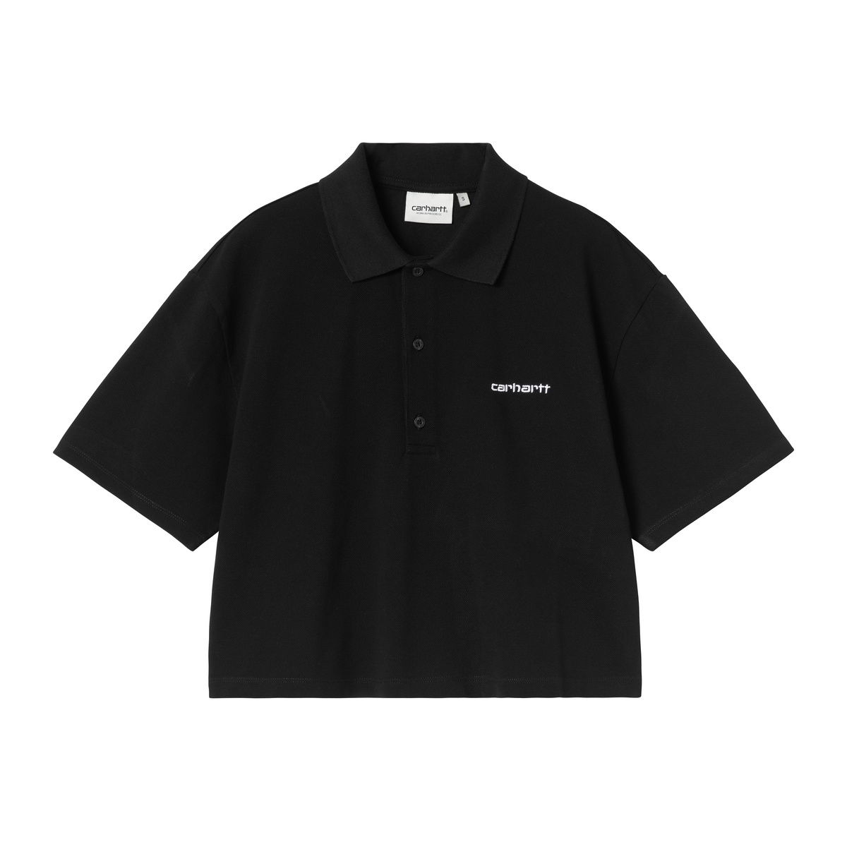 Сорочка поло Carhartt WIP Carhartt WIP Script Short Sleeve Cropped Polo чорний | I034553_7, 0