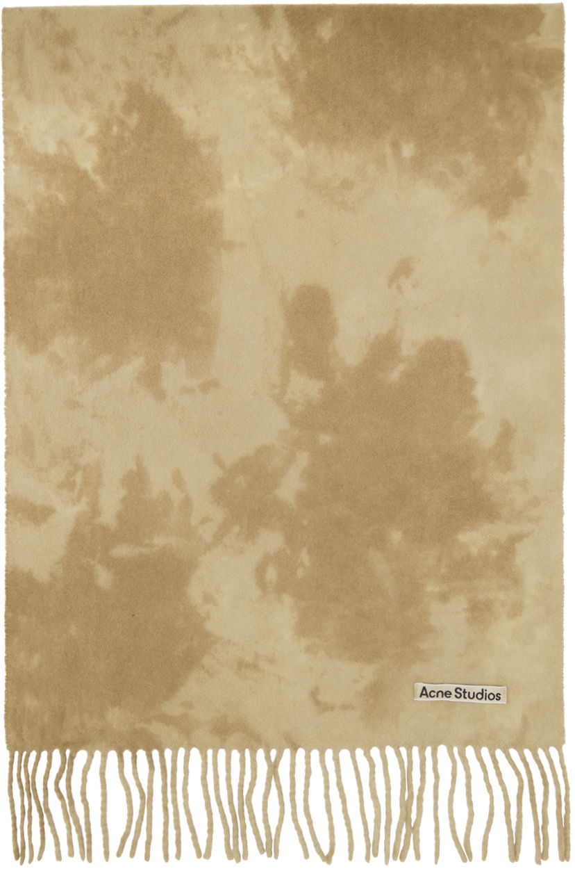 Шарф Acne Studios Tie-Dye Scarf бежевий | CA0297-