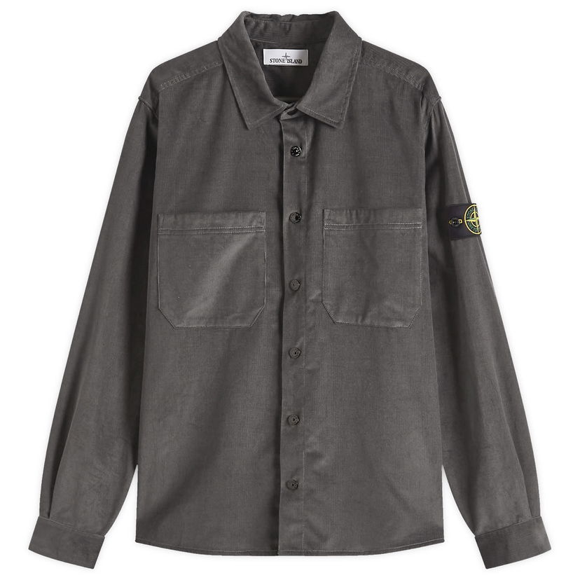 Сорочка Stone Island Micro-Corduroy Overshirt, Size Large Сірий | K1S151200113-V0065