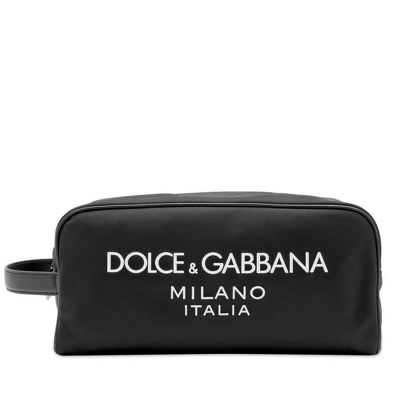 Дорожня сумка Dolce & Gabbana Nylon Logo Wash Bag Black чорний | BT0989AG182-8B956