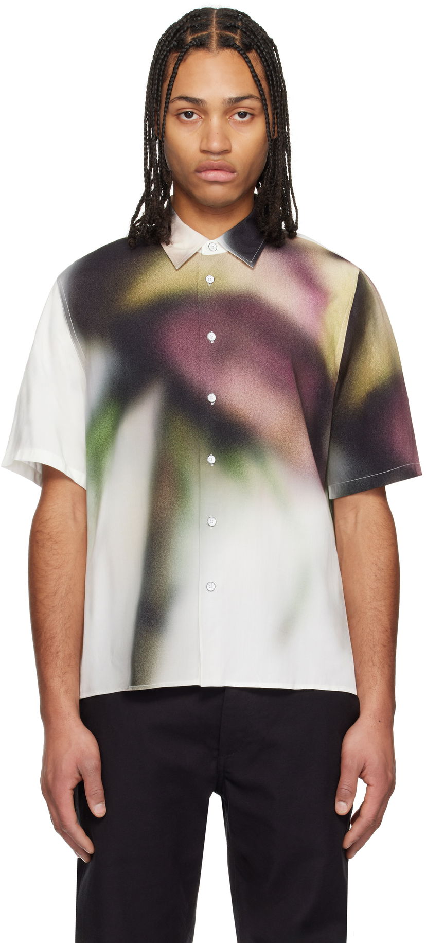 Сорочка rag & bone Rag & Bone Dalton Rose-Print Shirt Різнокольоровий | MBW24HA015RSML