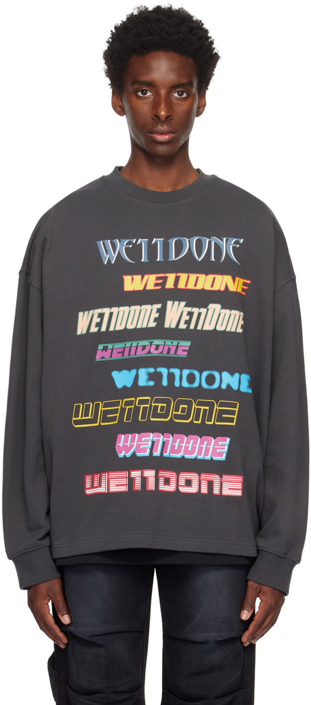 Світшоти We11done We11done Graphic Sweatshirt Сірий | WD-TP5-19-114-U-CH