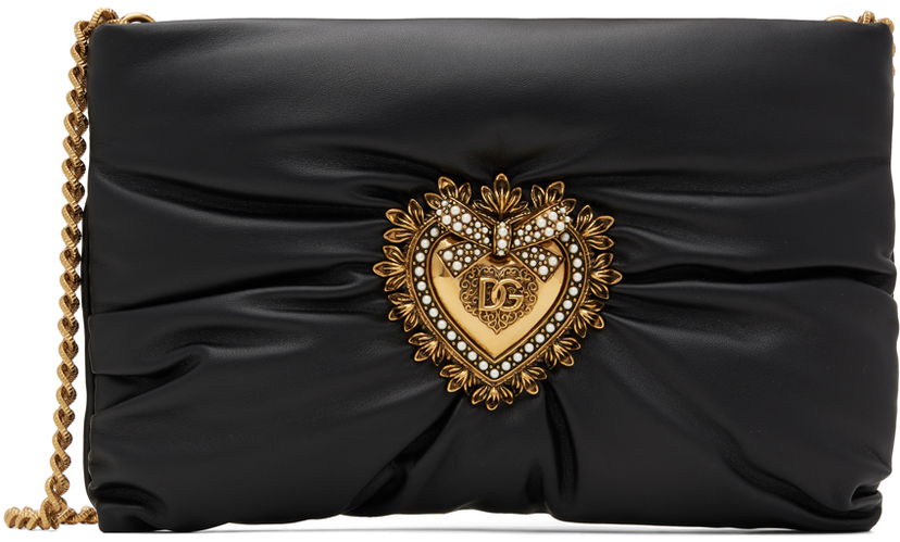 Сумочка Dolce & Gabbana Black Small Devotion Bag чорний | BB7378 AK274