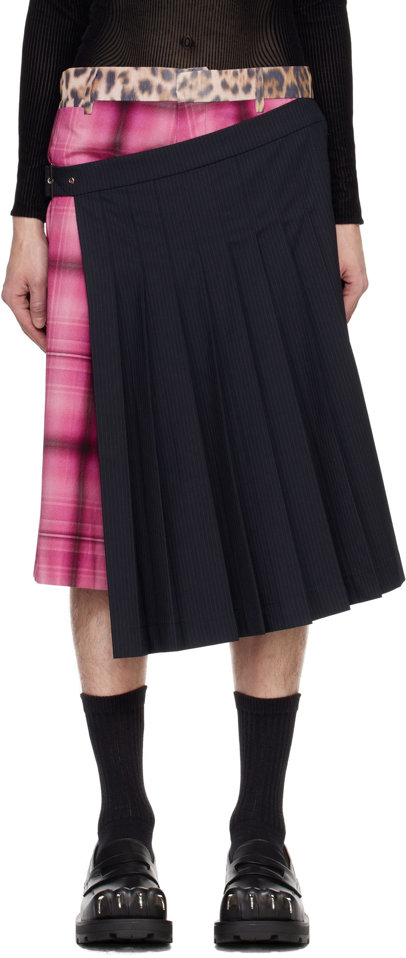 Спідниця Charles Jeffrey Loverboy Pleated Skort темно-синій | 42040102