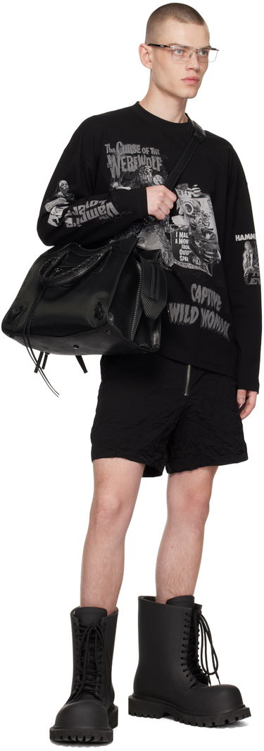 Шорти We11done We11done Crumpled Shorts чорний | WD-PT1-23-271-M-BK, 3