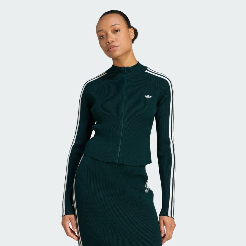 Cветр adidas Performance Adicolor Slim-Fit Knit Top Зелений | JY2599