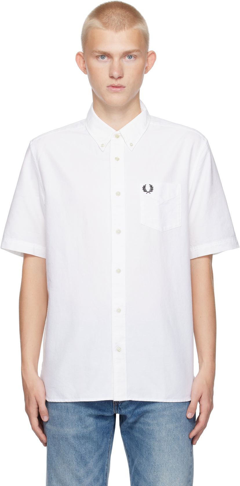 Сорочка Fred Perry Oxford Shirt білий | M8730