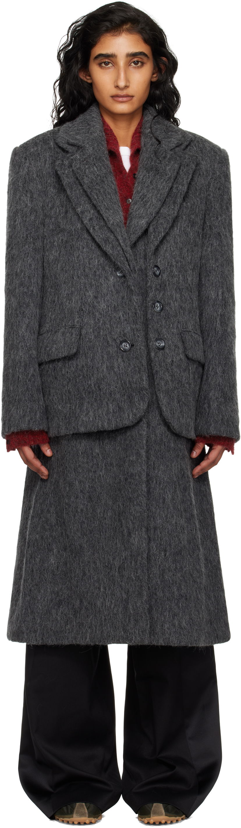 Пальто Andersson Bell Andersson Bell Layered Blazer Coat Сірий | awa719w