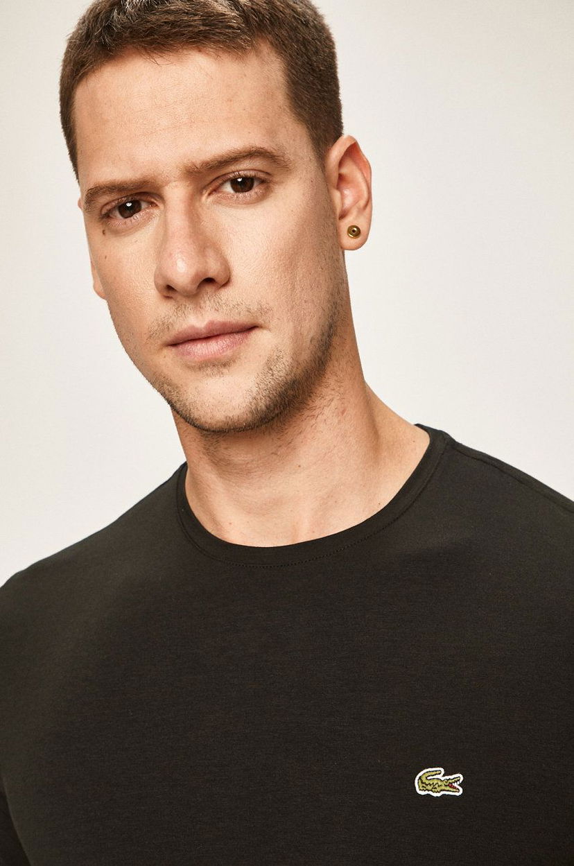 Футболка Lacoste Long Sleeve T-Shirt чорний | TH0990