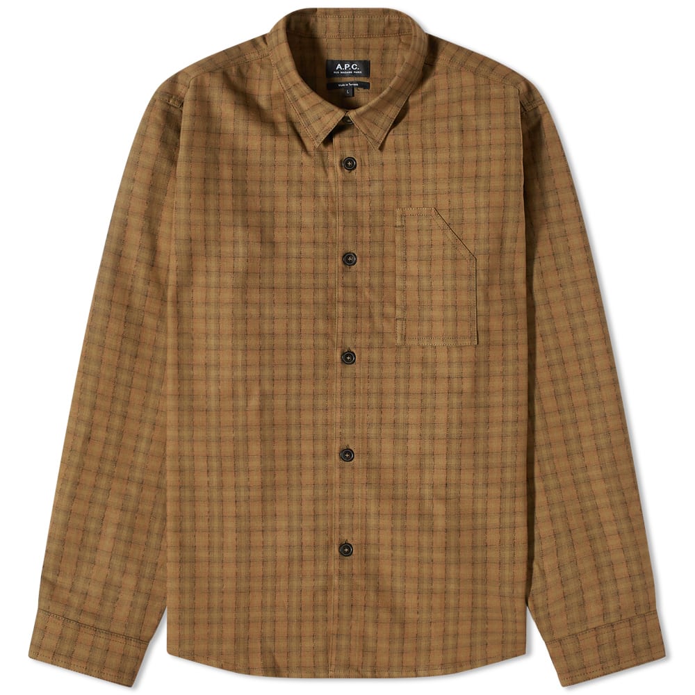 Сорочка A.P.C. Anthony Check Overshirt Коричневий | COFBE-H02754-JAA, 0