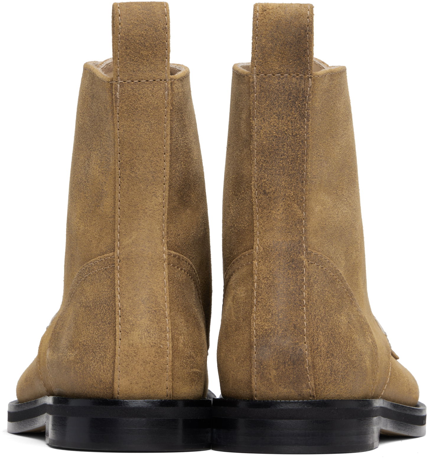 Кросівки та взуття JW Anderson JW Anderson Suede Lace-Up Ankle Boots with Contrast Stitching бежевий | BT0107-LA0319, 1