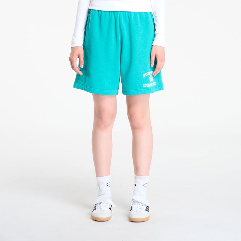 Шорти Sporty & Rich Varsity Crest Soft Gym Short UNISEX Spring Green Бірюзовий | SH055625218GR37