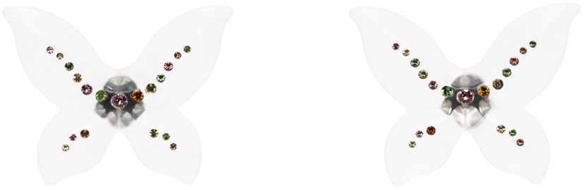 Сережки Blumarine Blumarine Butterfly Earrings with Multicolored Crystals Різнокольоровий | P422W241A