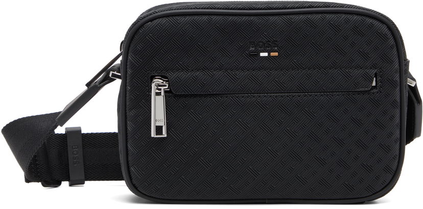 Сумка BOSS Embossed Geometric Pattern Crossbody Bag чорний | 50548071
