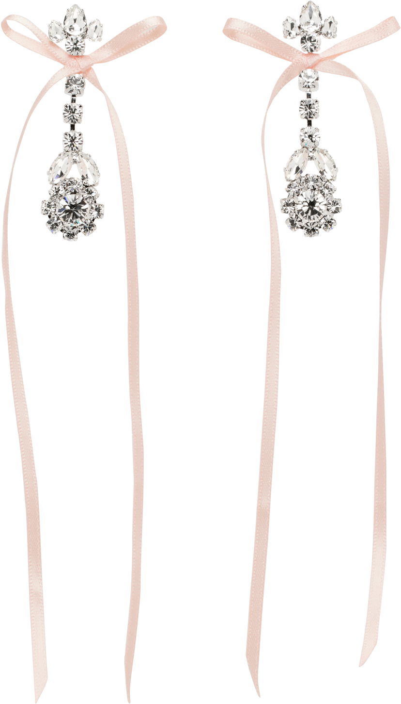 Сережки Simone Rocha Simone Rocha Victorian Bow Ribbon Drip Earrings Рожевий | ERG526 0903