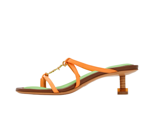Кросівки та взуття Jacquemus Le Raphia 'Les Sandales Basses Pralu' Heels "Orange" Помаранчевий | 23E231FO053-3073