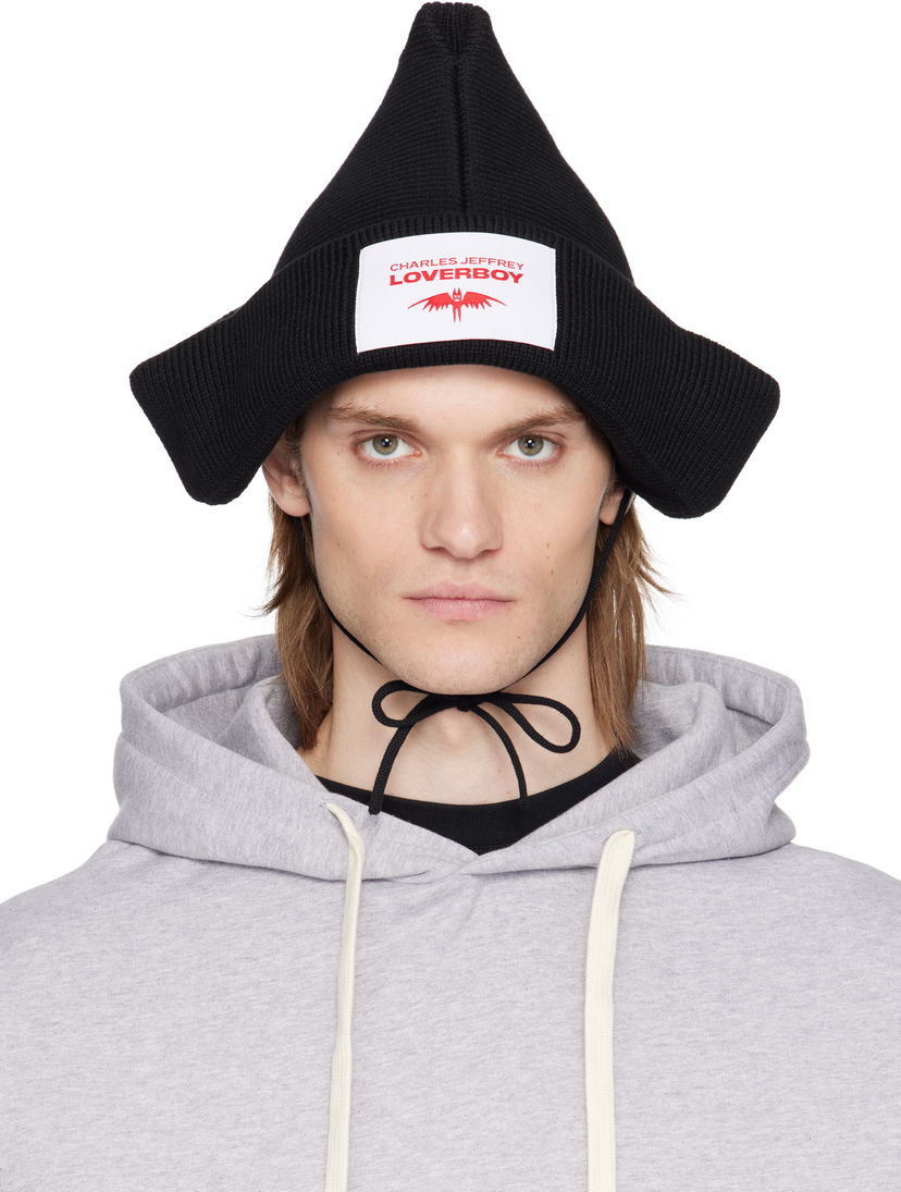 Капелюх Charles Jeffrey Loverboy Charles Jeffrey LOVERBOY Paper Boat Beanie чорний | 54130701
