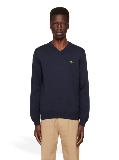 Cветр Lacoste V-Neck Crewneck темно-синій | AH1951