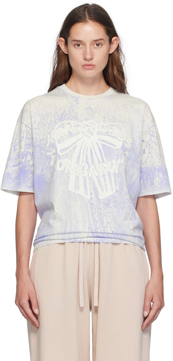 Футболка Acne Studios Plaster Print T-Shirt Синій | CL0298-