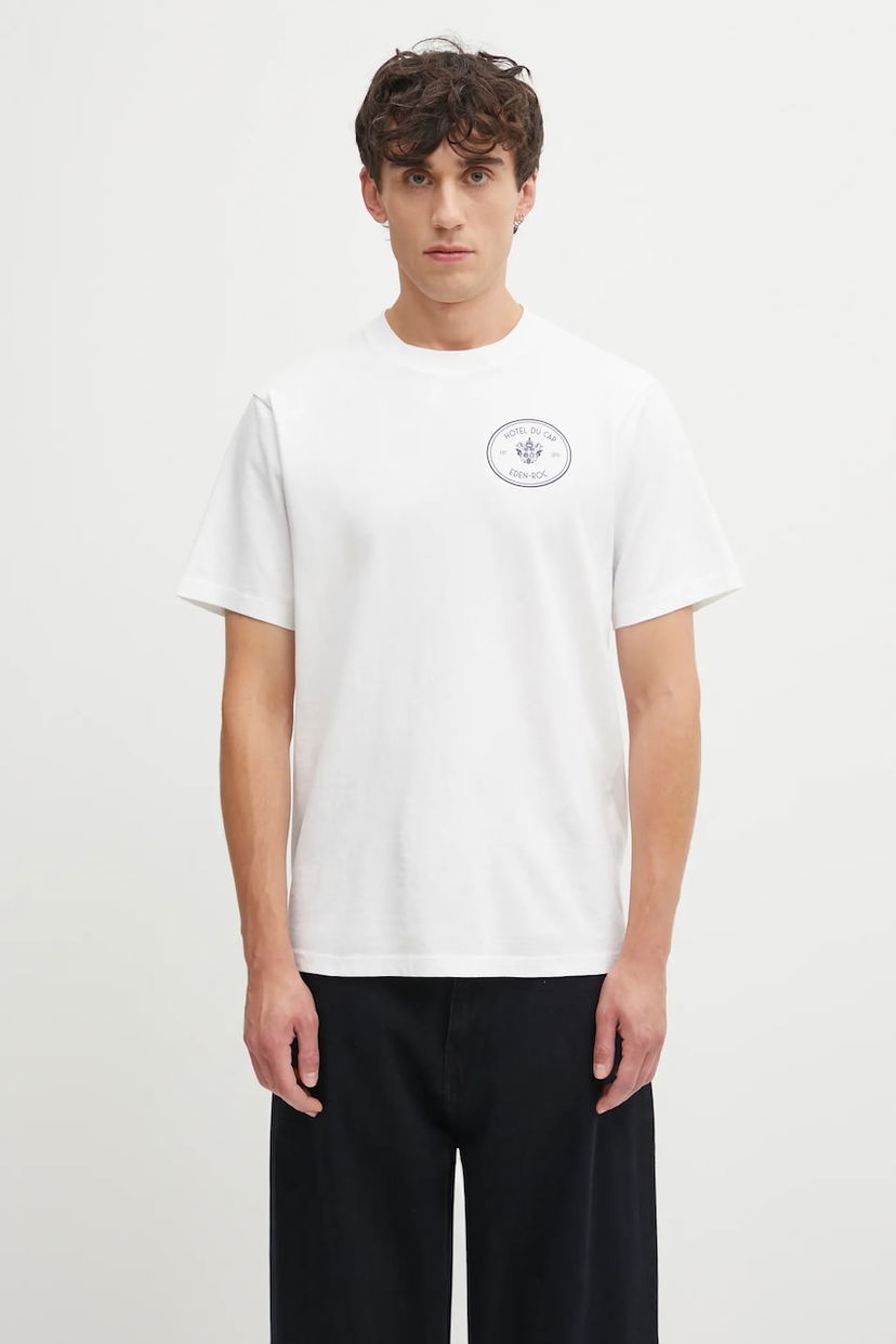 Футболка Sporty & Rich Short-Sleeve T-shirt Eden Crest Kennedy Print білий | TO043501621WH01