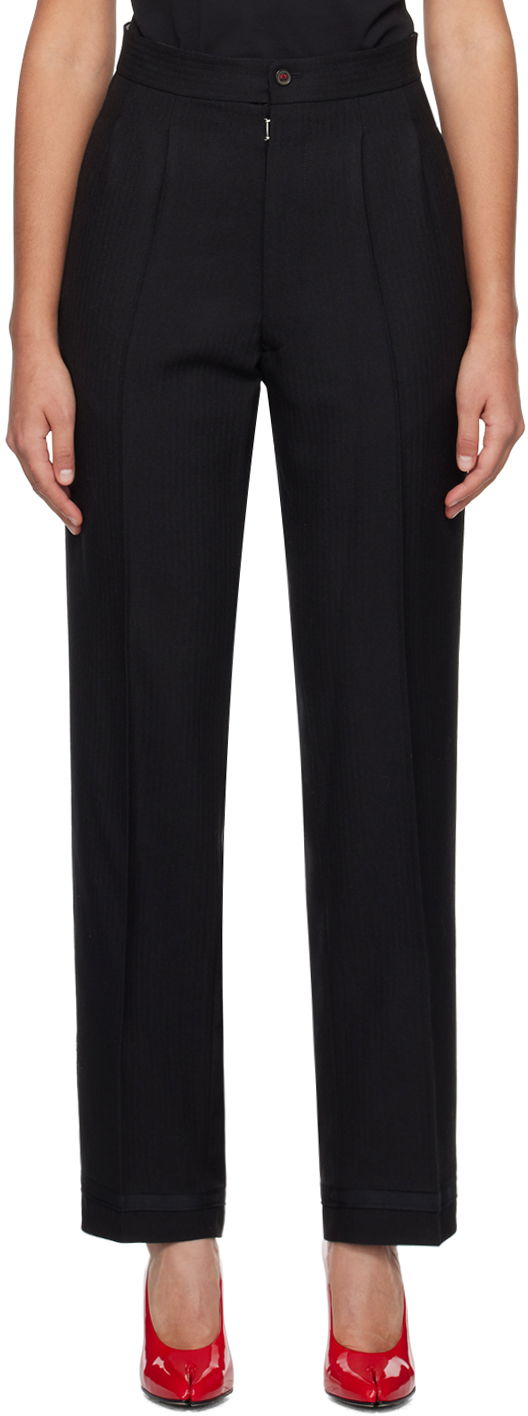 Штани Maison Margiela Creased Formal Trousers чорний | SI0KA0005 S60307