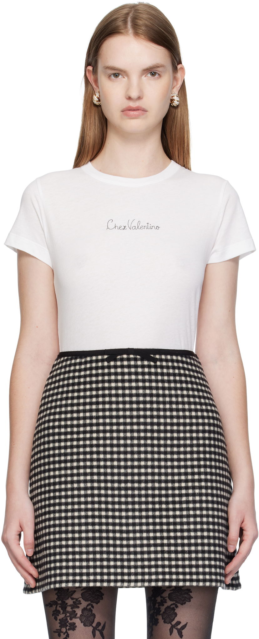 Футболка Valentino Valentino Cotton T-Shirt білий | 7B3MG25G9L9