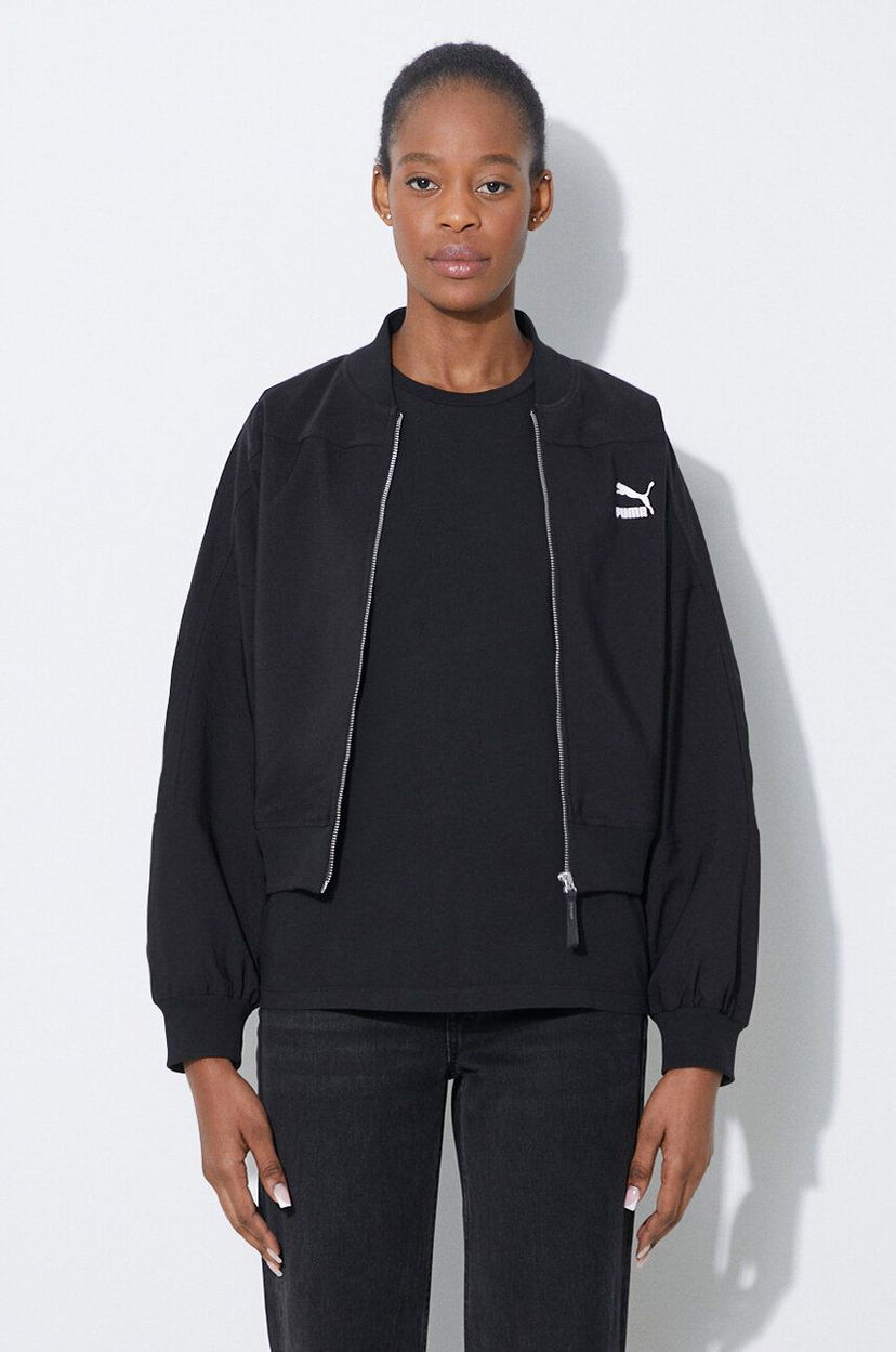 Куртка бомбер Puma Shiny Bomber Jacket чорний | 623696