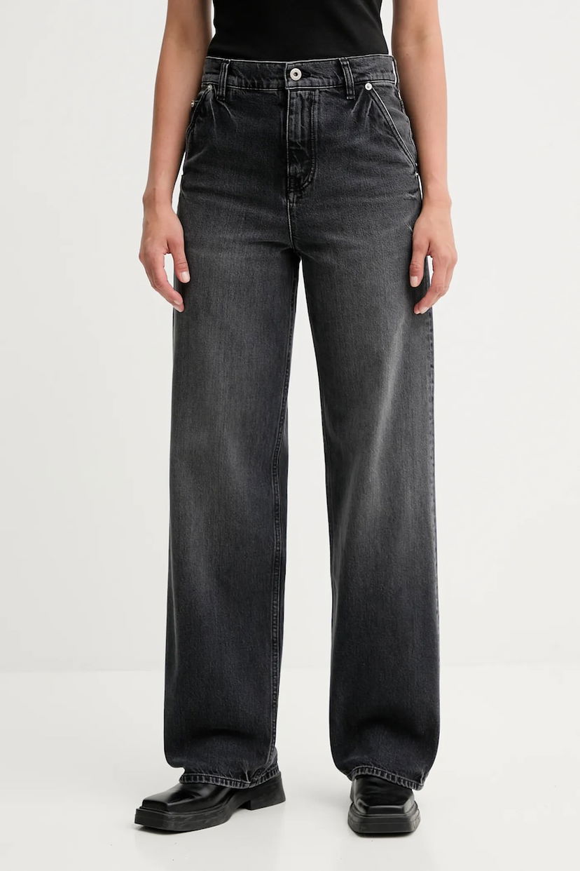Джинси KENZO Kenzo x Futura High-Waisted Wide-Leg Jeans чорний | FF62DP2356C8