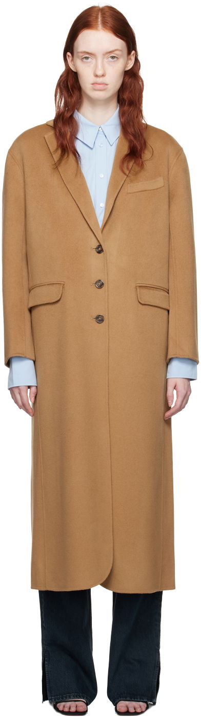 Пальто Anine Bing Quinn Long Wool Coat бежевий | A-01-4163-200