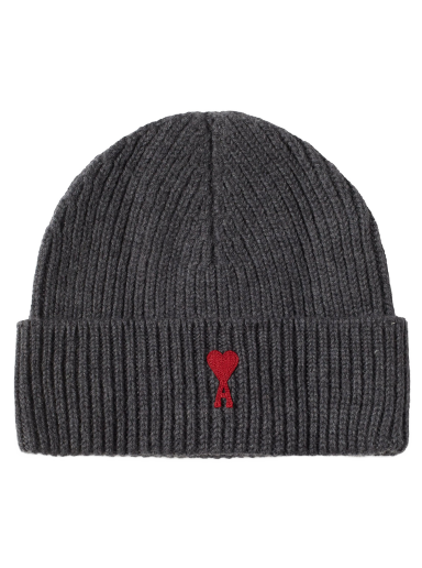 Шапка AMI Paris A Heart Logo Beanie Сірий | BFUHA106-018-084