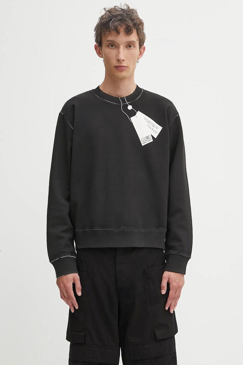 Світшоти Maison Margiela MM6 Maison Margiela Printed Sweatshirt чорний | SH2GU0023.M25024.101