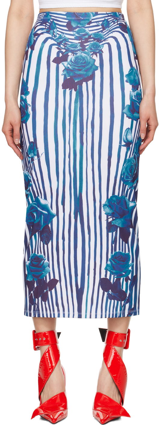 Спідниця Jean Paul Gaultier Gaultier Flower Maxi Skirt Синій | 24/25-F-JU088-J551-015951