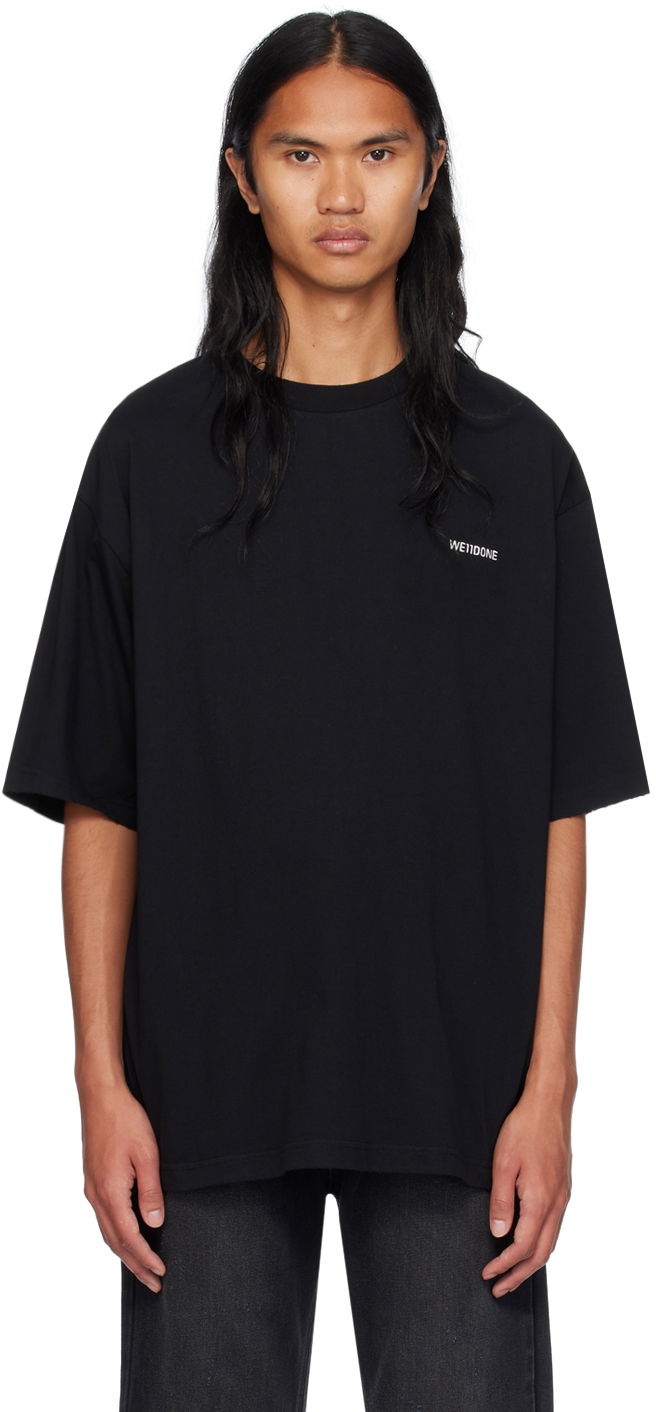 Футболка We11done Damaged T-Shirt чорний | WD-TT2-24-765-U-BK