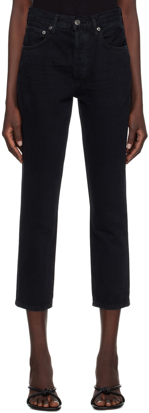 Джинси AGOLDE Riley Black Denim Jeans чорний | A056-1604