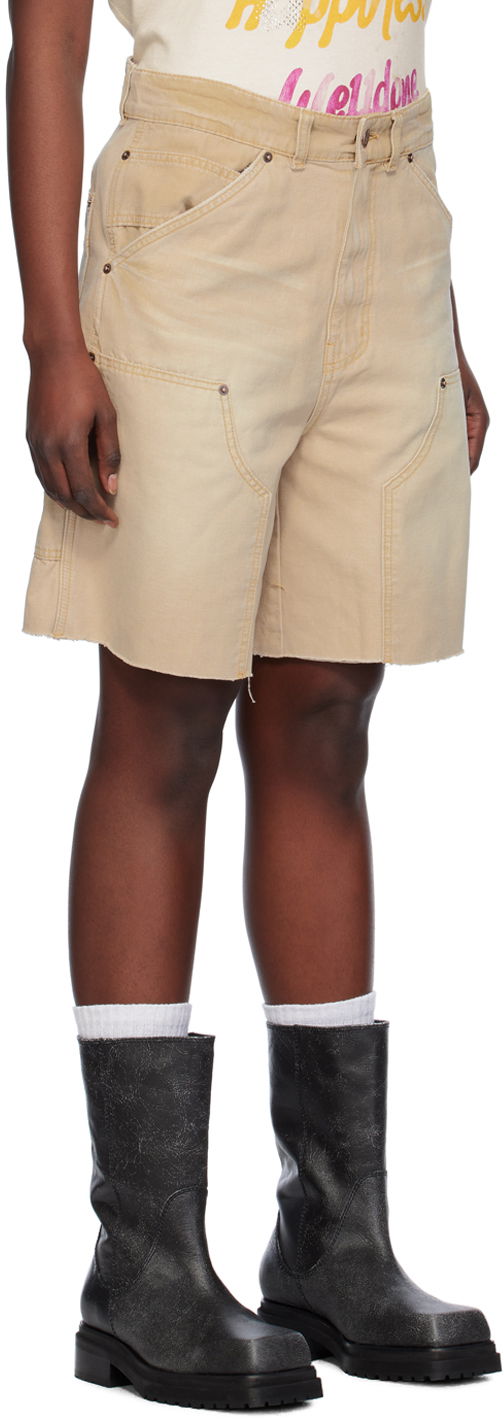 Шорти We11done We11done Raw Edge Shorts бежевий | WD-DP0-24-379-M-BG, 1