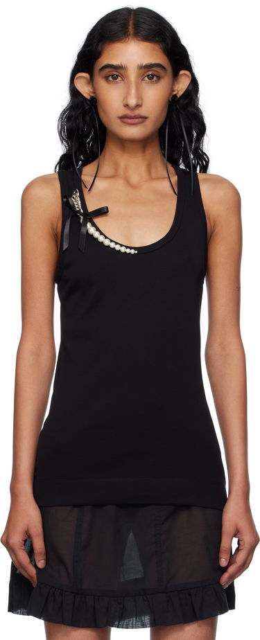 Безрукавка Simone Rocha Simone Rocha Pearl Chain Tank Top чорний | 5375B 0553, 0