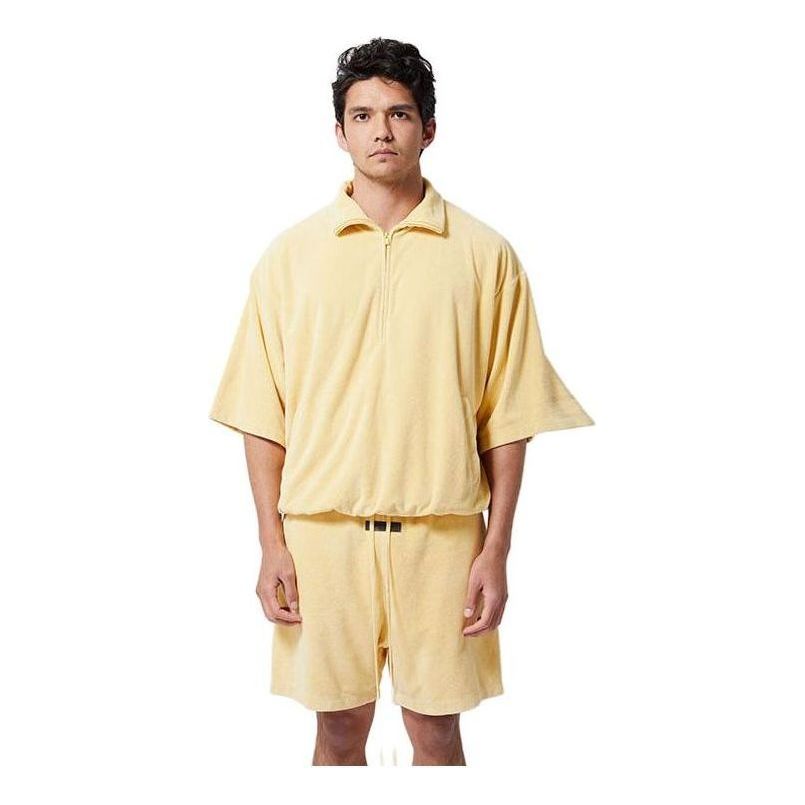 Сорочка поло Fear of God Fear of God Essentials Halfzip 3 Short Sleeve Boxy Polo Жовтий | 125BT224092F, 0