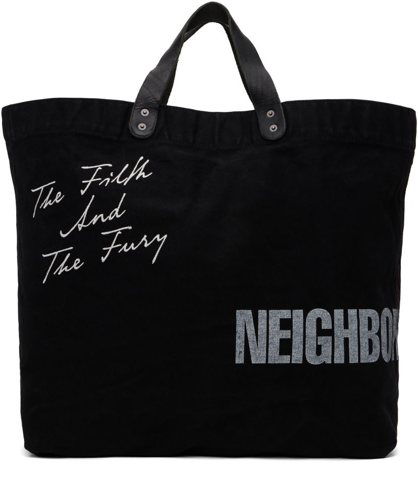 сумка-тоут Neighborhood Washed Canvas Tote Bag чорний | 242TQNH-CG01