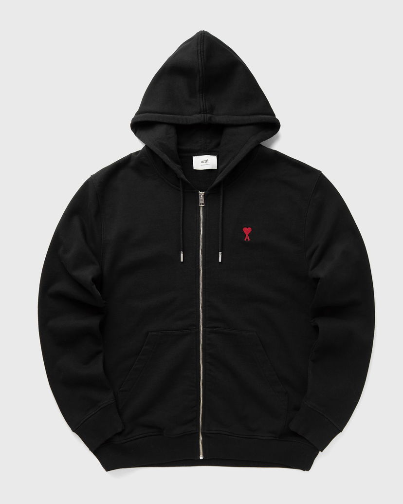 Світшоти AMI AMI Paris Classic Ami De Coeur Zip Hoodie 3XL чорний | BFUSW435.730-001