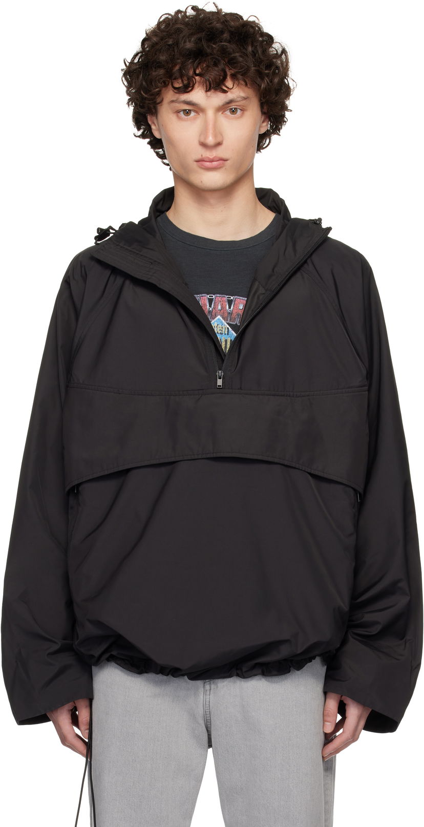 Дощовик 1017 ALYX 9SM ALYX 9SM Poly Pullover Windbreaker Jacket чорний | AAMOU0533FA01
