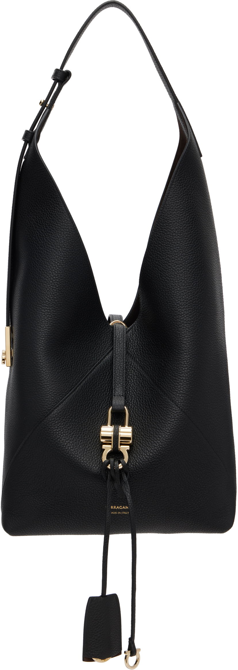 сумка-тоут FERRAGAMO Salvatore Ferragamo V-Shaped Tote чорний | 783044